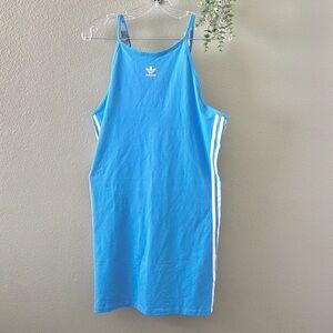 ✨Adidas Originals | Vintage Style | Baby-Blue Halter Bodycon Dress | NWT Trefoil